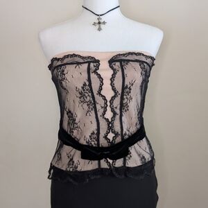 Moda International Coquette Lace Tube Top